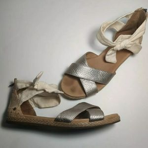 UGG Women's Casual Sandals Back Zip Side Straps 6